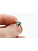 Vintage craft Ring Emerald Original Vintage 14K Rose Gold crc009r